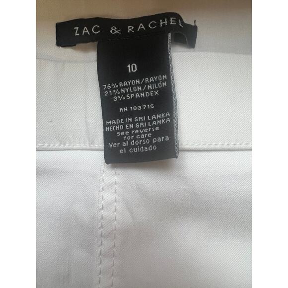 New White Stretchy Ankle Pants Size 10 - Picture 4 of 5